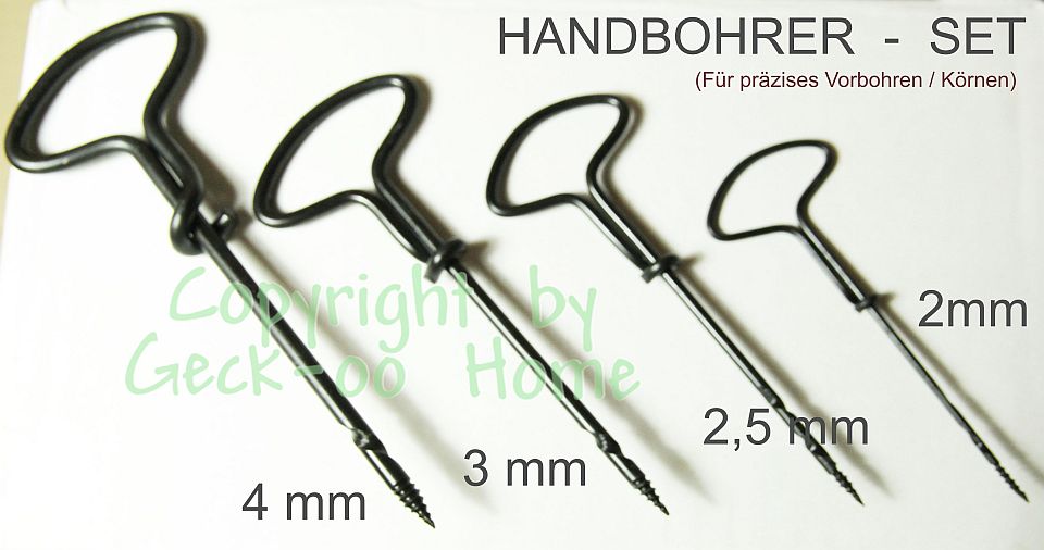 SET 4 Handbohrer Vorbohrer 2 3 4 5 mm Dt Post KOSTENLOS  